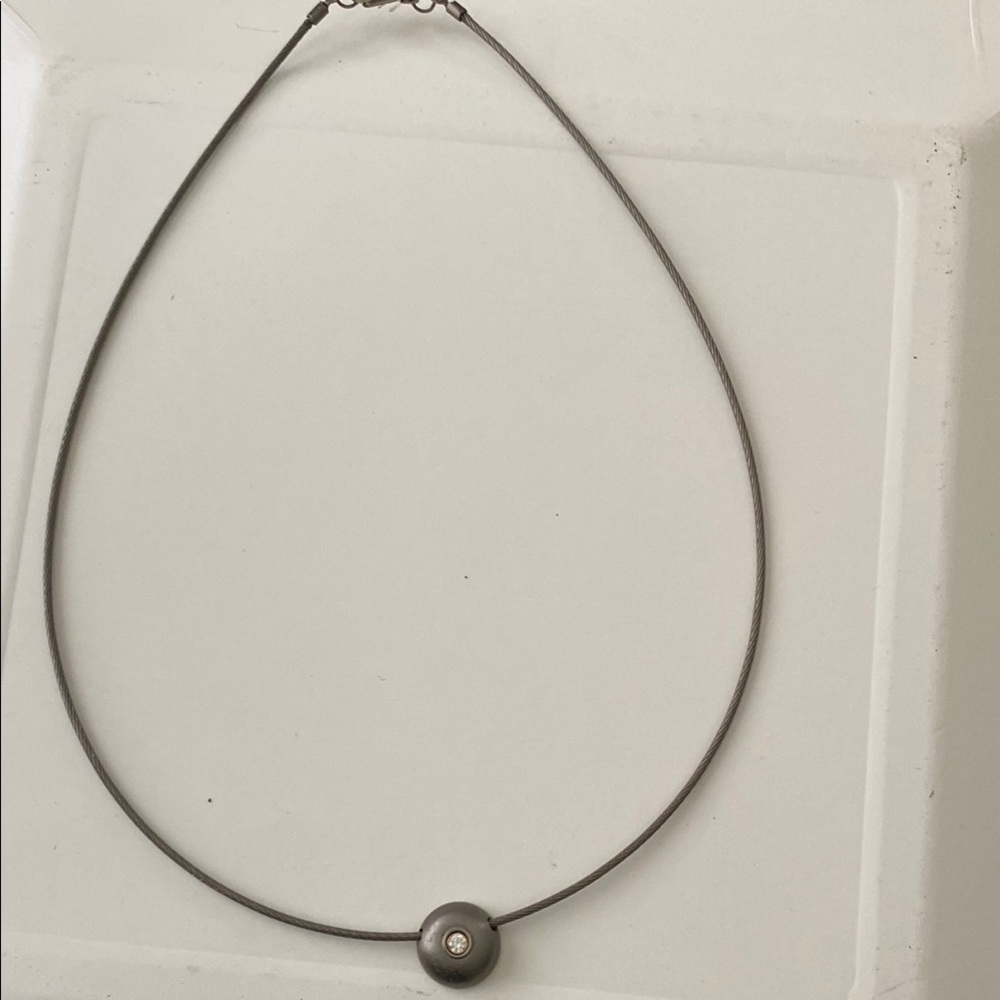 Silver Minimalist Necklace with Pearl Accent